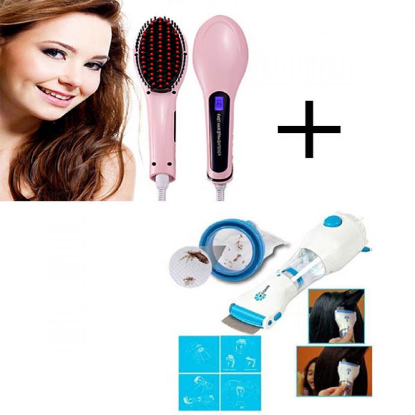 1 Pack of 2 Hair Care Ultimate V Comb Anti Lice Machine and Fast hair